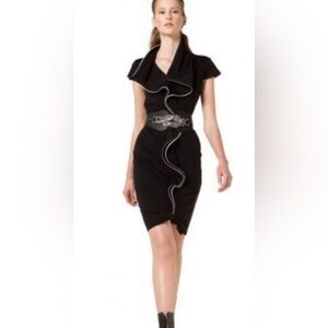 Samuel Dong navy zipper dress.